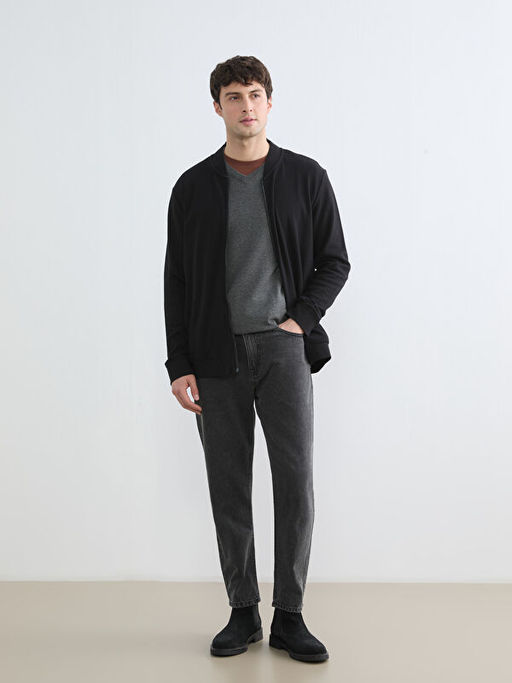 Kolej Yaka Erkek Fermuarl? Sweatshirt