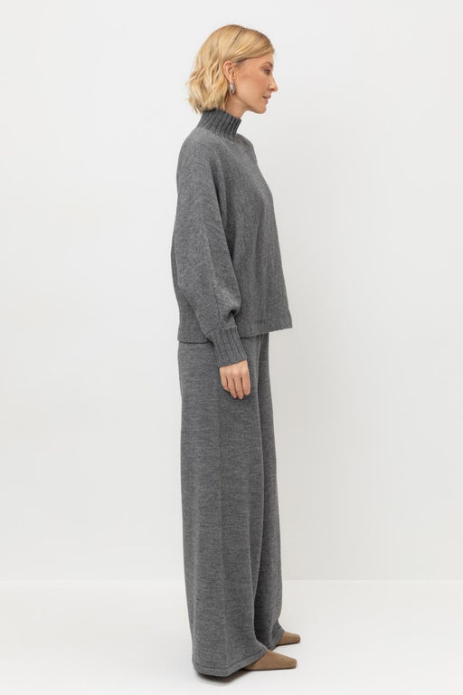 ЕВ 444/ш/тем.серый меланж брюки жен