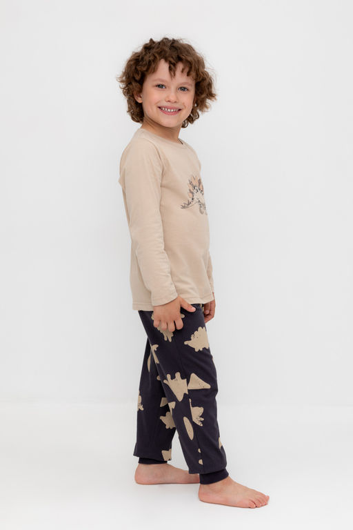 К 1606/темно-бежевый,дино пижама дет - Crockid фото 3