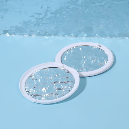 Зеркало складное, d=7.5 см, цвет белый