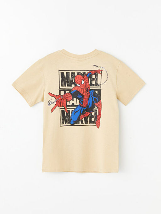 Bisiklet Yaka Spiderman Bask?l? K?sa Kollu Erkek ?ocuk Ti??rt - Waikiki фото 2