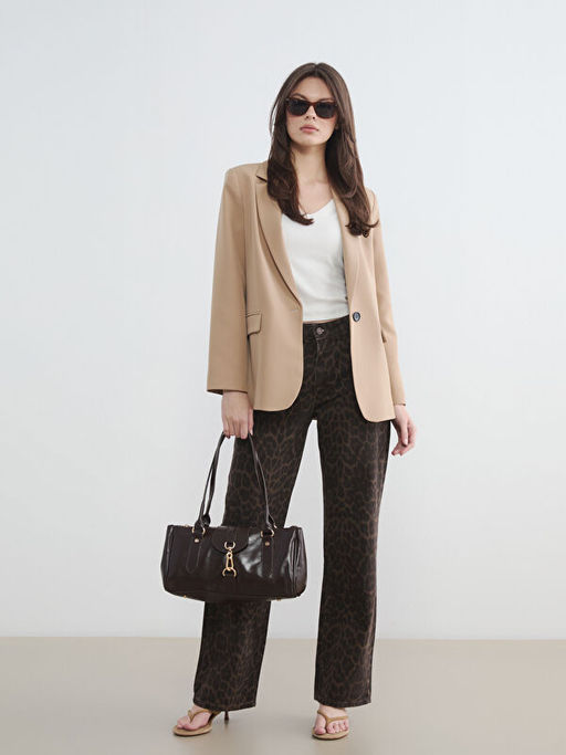 Y?ksek Bel Straight Fit Kad?n Jean Pantolon