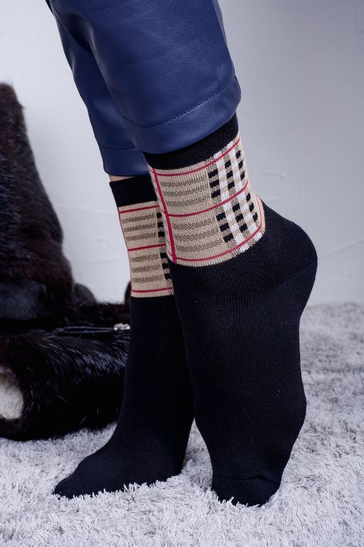 Цена за 6 пар. Носки Шотландия женские плюш - Berchelli фото 9