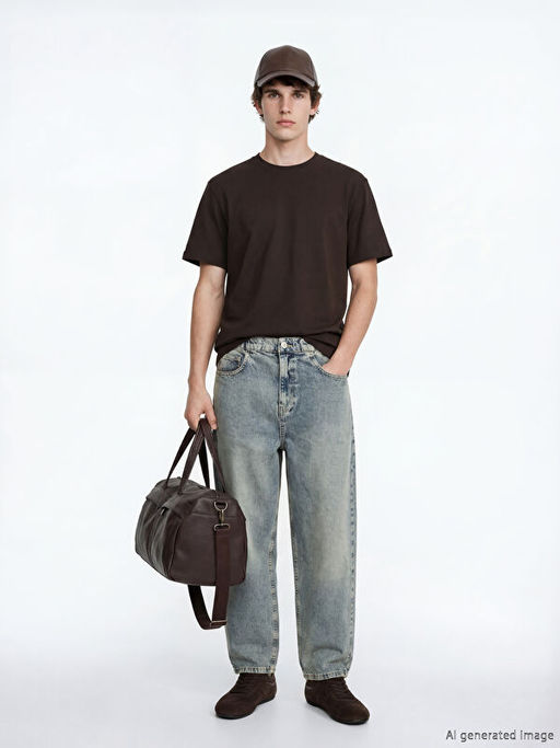 Balloon Fit Erkek Jean Pantolon