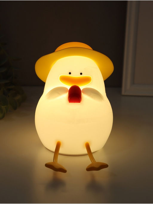 Фигурка светящаяся RISALUX «Утка в отпуске», 2 Вт, LED-ночник антистресс, RGB, USB, 10×8.5×14.5 см
