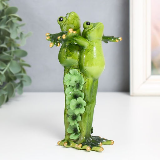 Фигурка полистоун Лягушки-гармония, 5?14.5?13 см