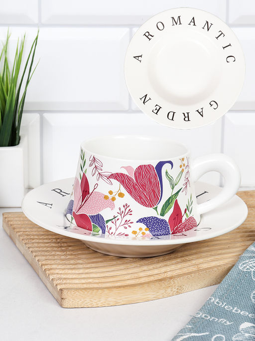 Чайная пара 2 предмета / KL8008 /уп 40/ Цветы Колокольчик - Галеонтрейд фото 2