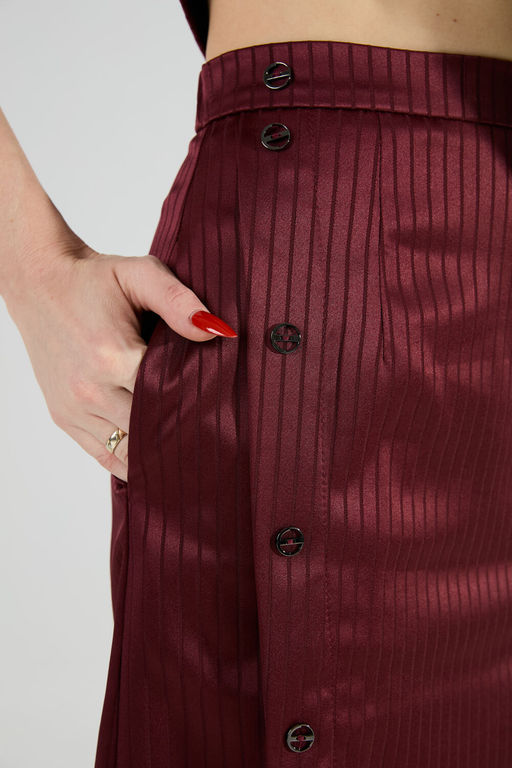 Юбка NIKVA н971-5 бургунди в полоску фото 2