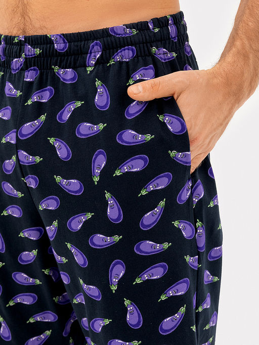 Шорты мужские в синем цвете в баклажаны - Mark formelle фото 5