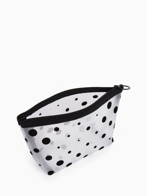 Косметичка дор Горох, сетка 17*6,5*13,5, отд на молнии, белый