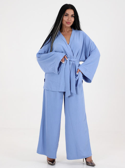 ЖК-Рика ЖЕНСКИЙ КОСТЮМ (Голубой) - А-дина фото 3