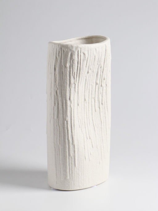 Ваза «Кристилис», 24.5×12 см, керамика, белая