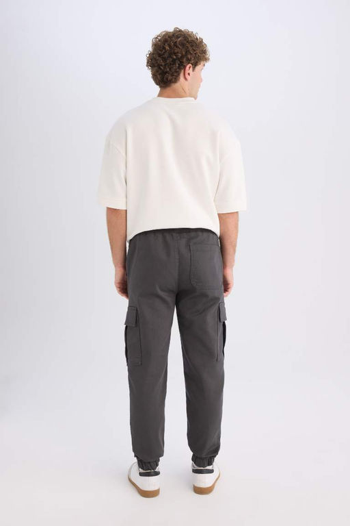 Текстурированные брюки-карго с карманами и обычной талией на шнуровке - Defacto фото 6