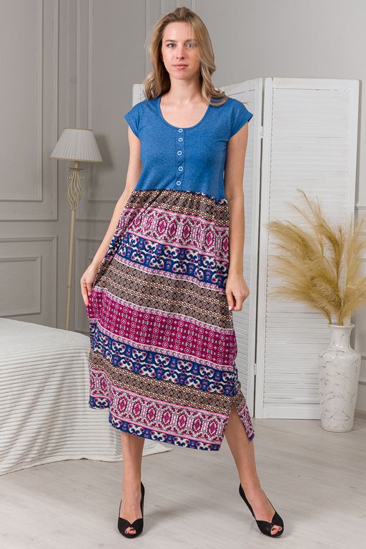 Сарафан женский из кулирки Лисандра индиго - Амадэль фото 6