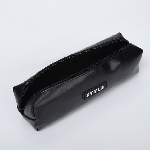 Косметичка-пенал на молнии Style, угольно-чёрная - Simaland фото 3