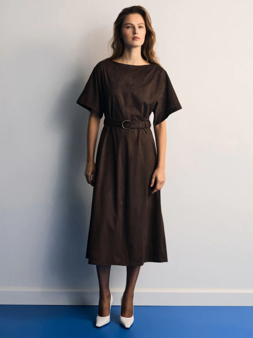 Платье миди с поясом / Zarina