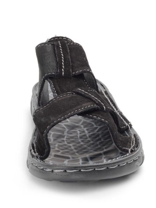 04-P2327-66 BLACK Тапочки мужские (натуральная кожа (нубук)) - Фабричный китай фото 8