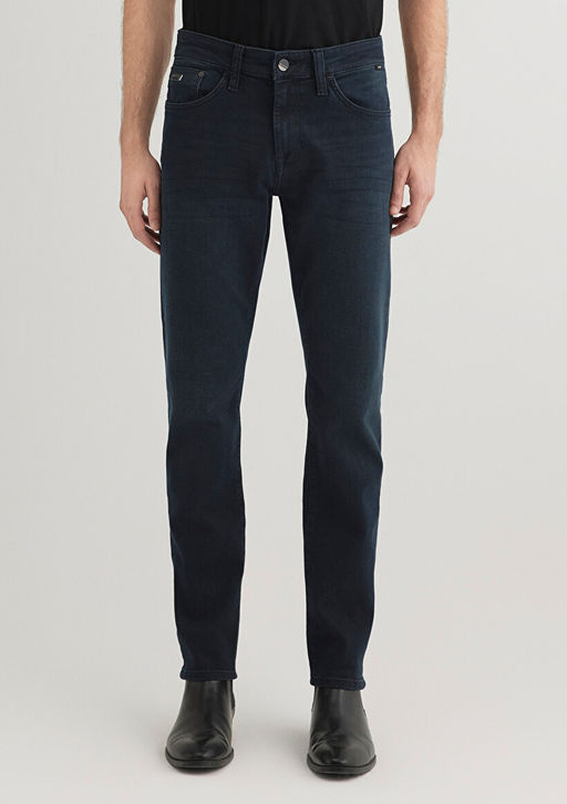 Jake Mavi Black Puslu Gece Mavisi Jean Pantolon фото 4