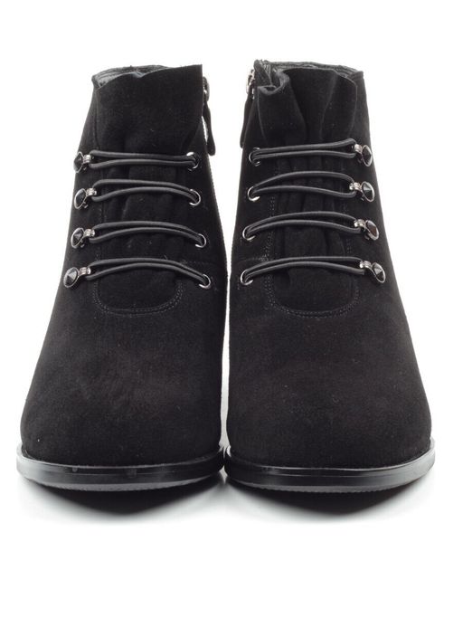 04-M20-6117 BLACK Ботинки женские зимние (натуральная замша, натуральный мех) - Фабричный китай фото 5