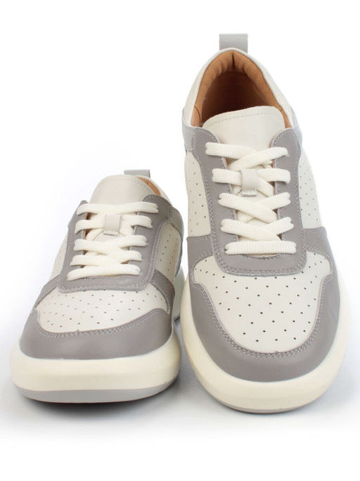 05-PDL252-2 BEIGE/GRAY Кроссовки женские (натуральная кожа) - Фабричный китай фото 10