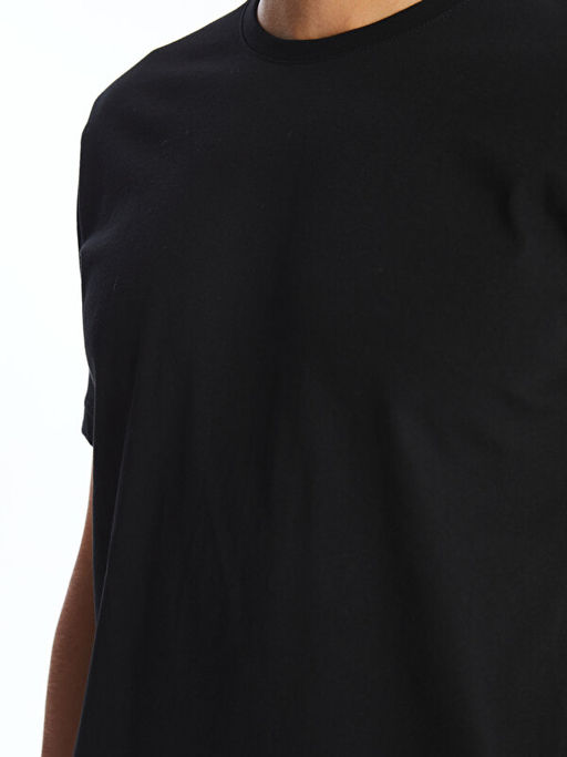 Bisiklet Yaka K?sa Kollu Penye Erkek Ti??rt - Waikiki фото 3