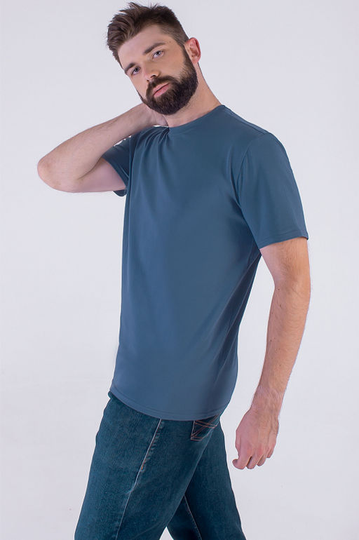 Арт. 67114/7 Футболка мужская 48-58 (6 шт) Цвет:индиго - Идеал фото 2