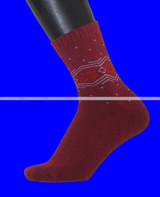 Цена за 12 пар. Термоноски женские внутри махра Снежинки