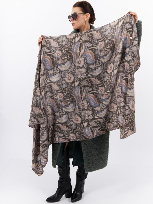 Большой, мягкий, тонкий и очень нежный двусторонний палантин с рисунком - Tantino фото 8