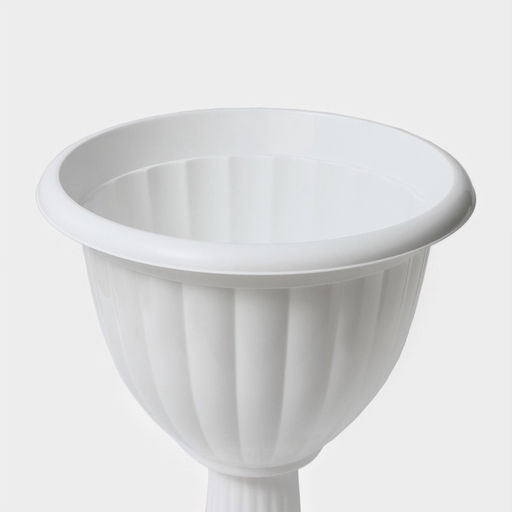 Вазон для цветов «Жасмин», 18 л, d=42 см, h=30 см, белый