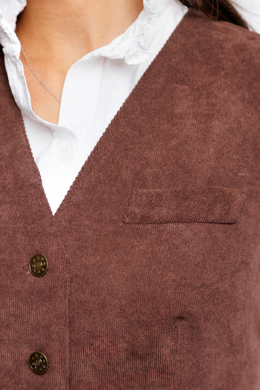 Костюм брючный вельветовый с жилеткой 399MOC