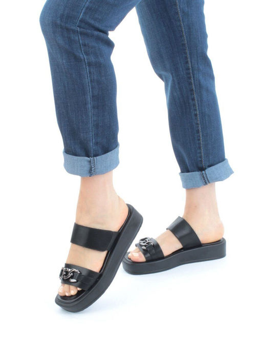 08-PEAG16-2 BLACK Босоножки женские (натуральная кожа) - Фабричный китай фото 2