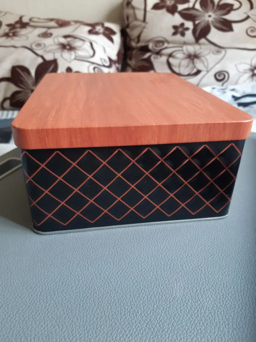 Банка жестяная CLASSICO NERO для сыпучих продуктов, объем 2,6 л, прямоугольная, с крышкой арт.104874 /Mallony/  фото 2