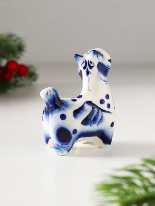 Фигурка фарфор «Конь Пегас», 7×6.5×3.5 см, гжель