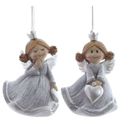 Фигурка декоративная подвесная "Ангел", L5 W4,5 H7,5, 2в.