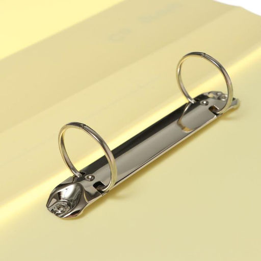 Папка на 2 кольцах А4, Calligrata, 40 мм, 700 мкм, карман на торце, желтая ваниль  фото 3