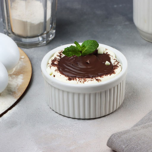 Рамекин керамический «Листья», 9.5×4.5 см, 200 мл, цвет белый