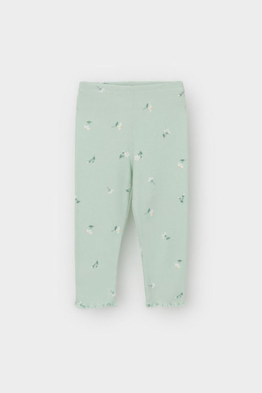 Crockid _ КР 400770/пастельно-зеленый,милые цветочки к543 брюки (лосины) д/дев яс  фото 2