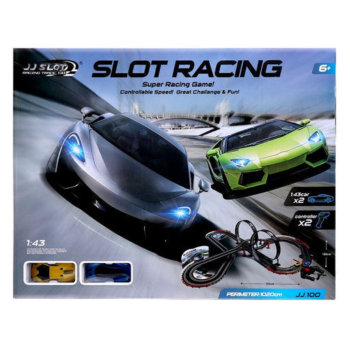 Уценка Автотрек Турбо кросс, с 2 машинами 1:43, работает от сети