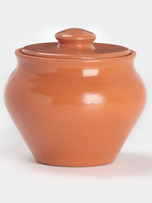 Горшочек под жаркое с крышкой Вятская керамика «Терракота», 700 мл, оранжевый