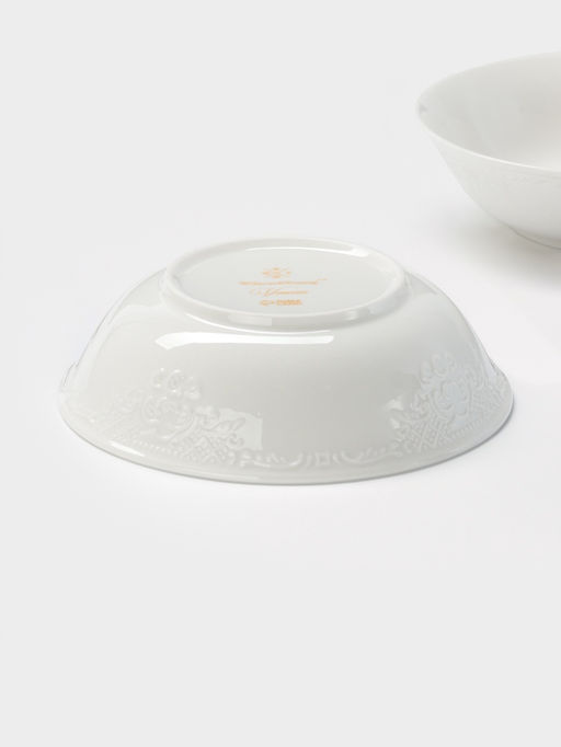 Тарелки глубокие WY Venecia, набор 2 шт., 580 мл, фарфор, белые