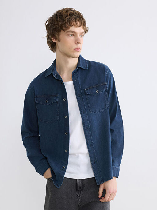 Regular Fit Erkek Jean G?mlek