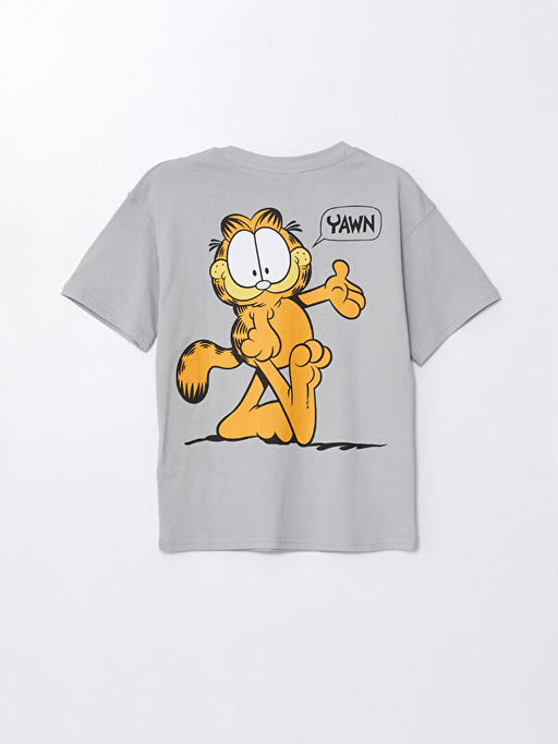 Rahat Kal?p Bisiklet Yaka Garfield Bask?l? K?sa Kollu Erkek ?ocuk Ti??rt - Waikiki фото 3