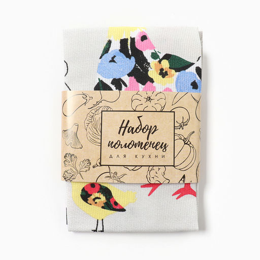 Набор кух. полотенец Доляна Happy easter 2 шт, 28х46 см, рогожка, 100% хл, 160г/м2  фото 8