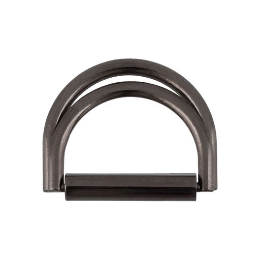 Фурнитура сумочная металл Gamma GH 24/25 Полукольцо двойное d 25 мм 10 шт. №06 под черный никель