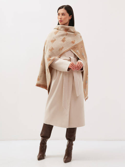 в составе шерсть! теплый двусторонний палантин - Tantino фото 3