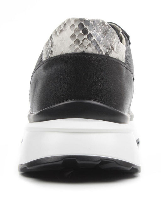 03-C129-1 BLACK Кроссовки женские (натуральная кожа)