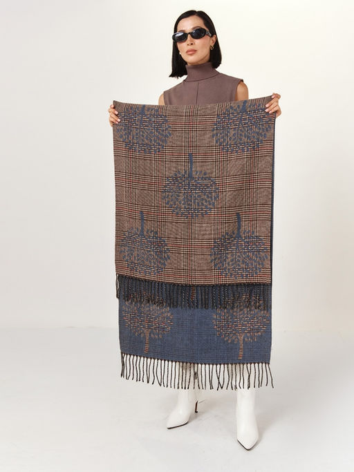 в составе ШЕРСТЬ и КАШЕМИР Большой, мягкий, теплый двусторонний палантин - Tantino фото 24