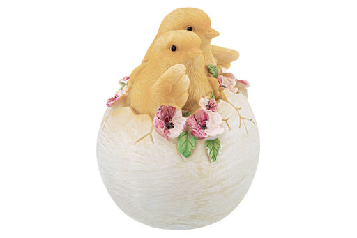 Фигурка декор. 9,5*7,5*9,5 см "Цыплята в яйце"