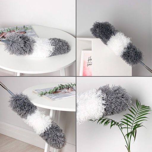 Щётка для пыли, плоская насадка 40×7.5 см, пушистая насадка 41×13 см, телескопическая ручка 230 см