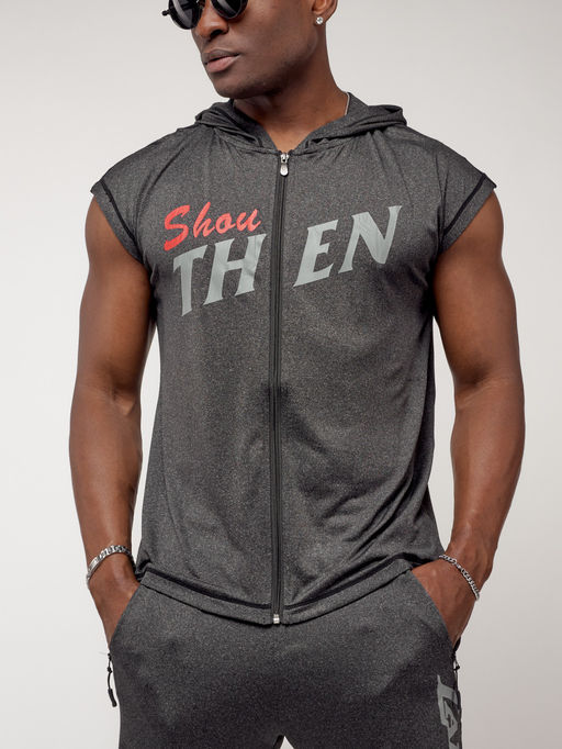 Спортивный костюм летний мужской темно-серого цвета 2264TC - FUYOUKAI фото 16